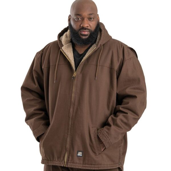 Men's Heartland Washed Duck Hooded Work Coat Thumbnail
