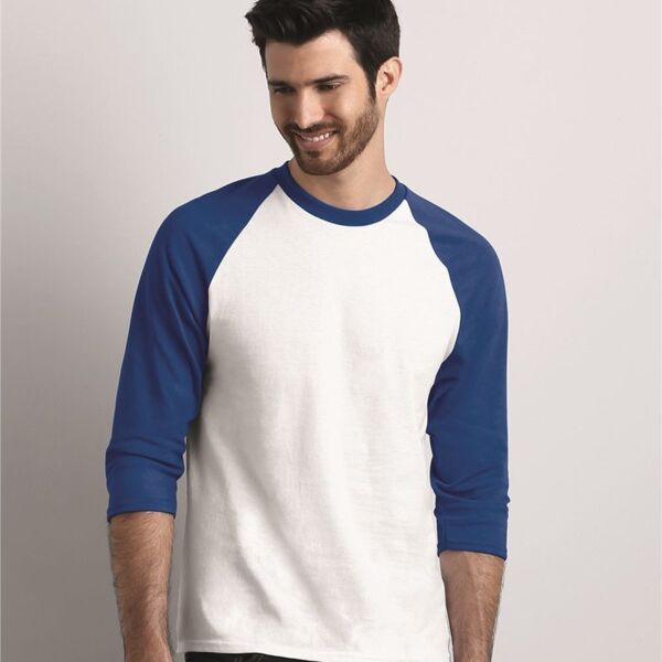 Heavy Cotton™ Raglan Three-Quarter Sleeve T-Shirt Thumbnail