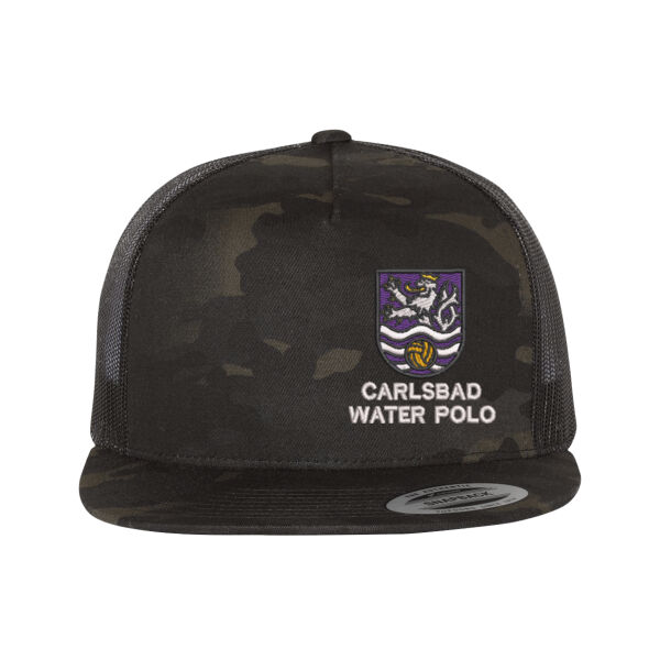 Carlsbad Water Polo - Camo Flat Bill Trucker Thumbnail