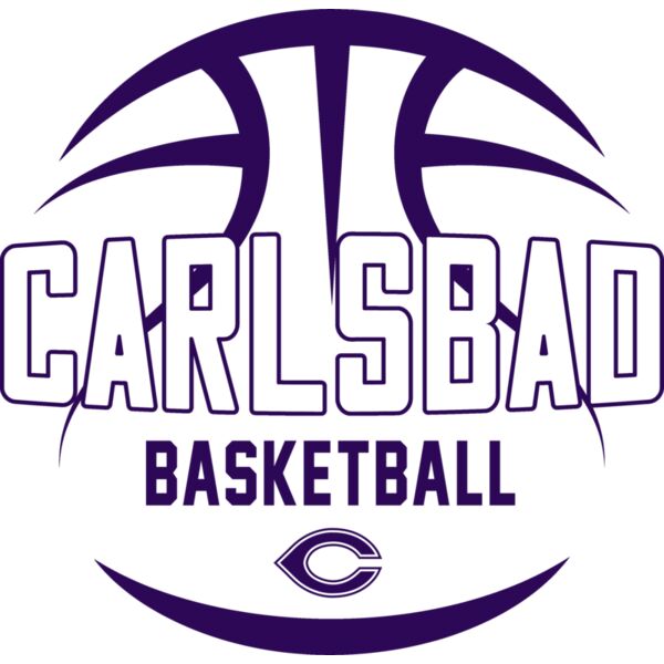 Carlsbad Basketball Ball PurpleWhite Thumbnail